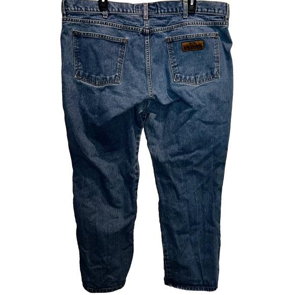 Schaeffer Outfitter Ranch Hand Men's Blue Denim Jeans 42 x 30 Medium Wash Cotton - Picture 3 of 6